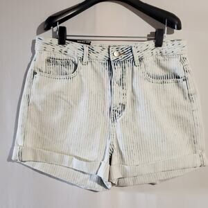 BDG NWT Urban Outfitters Striped High Rise Mom Shorts Womens Size 31 Rolled Cuff